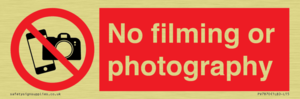 No filming or photography